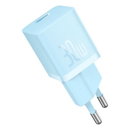 Carregador de Tomada Baseus Type-C GaN5 1C Fast Charge (Mini) 30W Azul