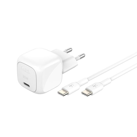 Carregador Belkin 30W USB PD + cabo w/1m C-C