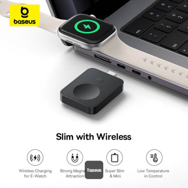Baseus Carregador Magpro Magnetic Wireless Charger For E-Watch 2.5W Cosmic Black