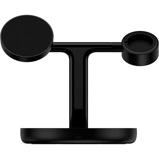 Carregador Wireless 3 Em 1 Preto Com Carregador 20W