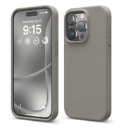 Silicone Case iPhone 15 Pro Medium Grey