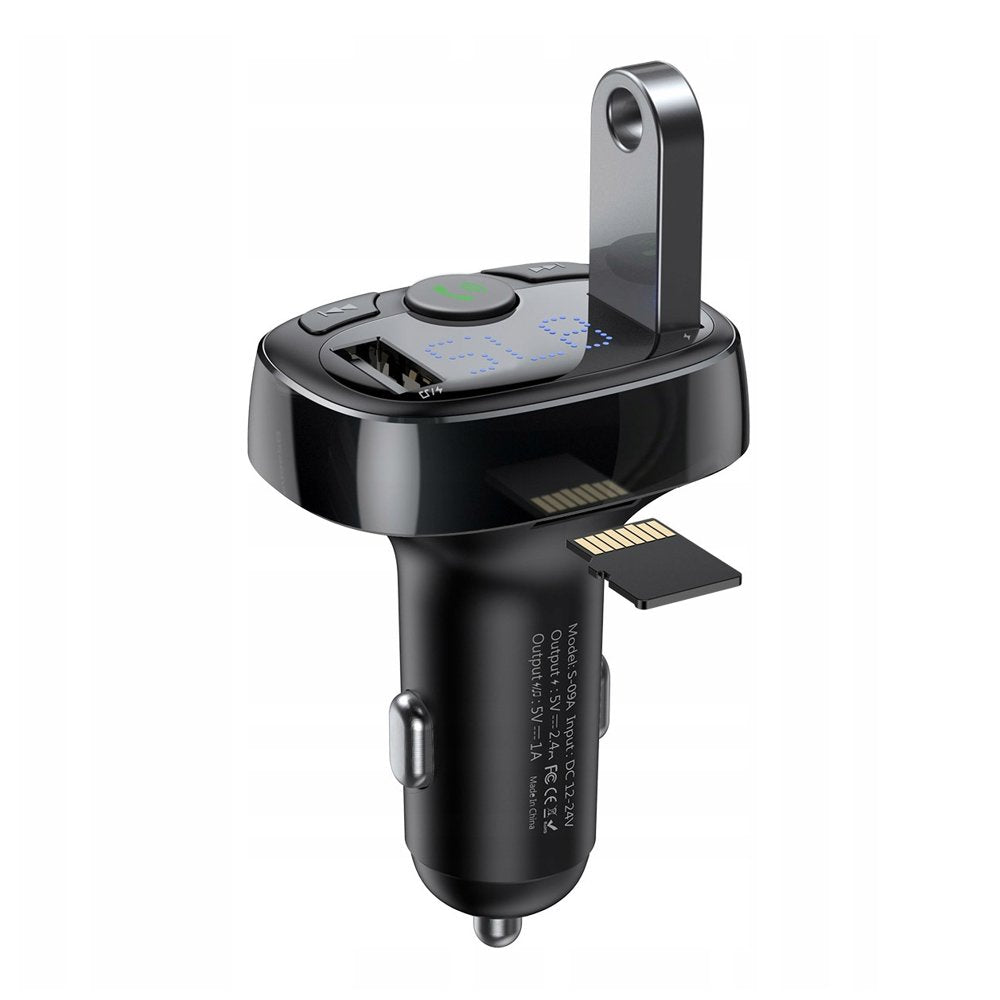 T-Type S-09A Bluetooth Mp3 Car Charger Standard Edition Preto