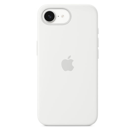 Capa em silicone para iPhone 16e – Branco