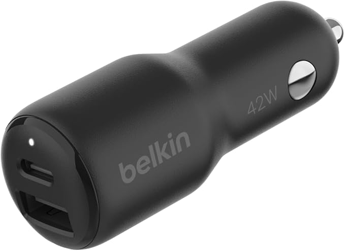 Carregador de Isqueiro Belkin Boostcharge Dual Car Charger 42W
