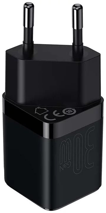 Carregador Baseus Rápido Gan3 1C 30W Eu Preto
