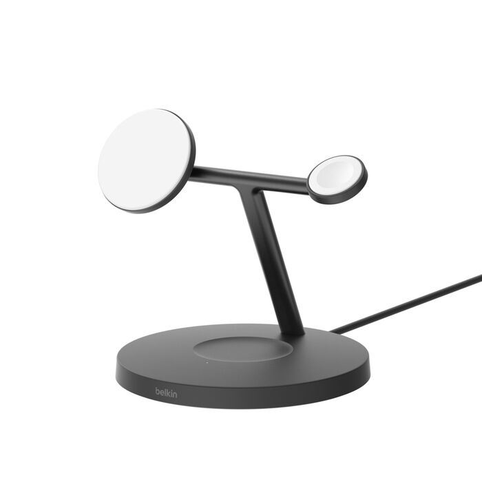 Belkin BoostCharge Pro 3-in-1 Wireless Charging Stand with Qi2 15W Black