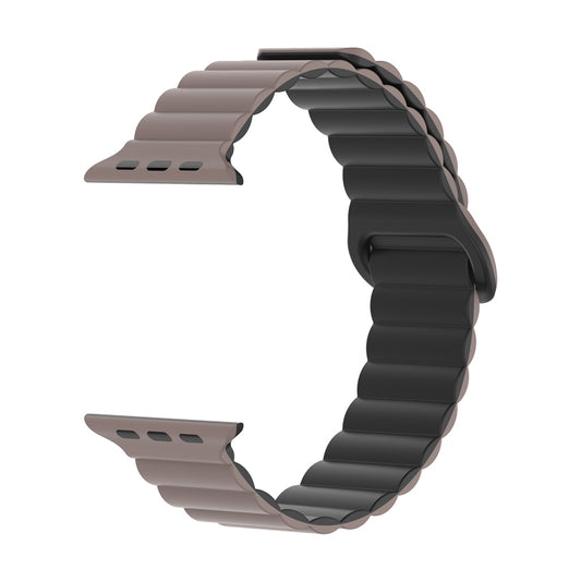 Bracelete Silicone Inmove Apple Watch Magnetic 44/45/46/49mm Chocolate/Preto