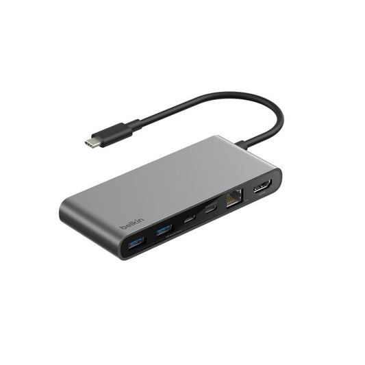 Hub Belkin 8-in-1 USB-C c/ Dual USB-C Ports Prateado