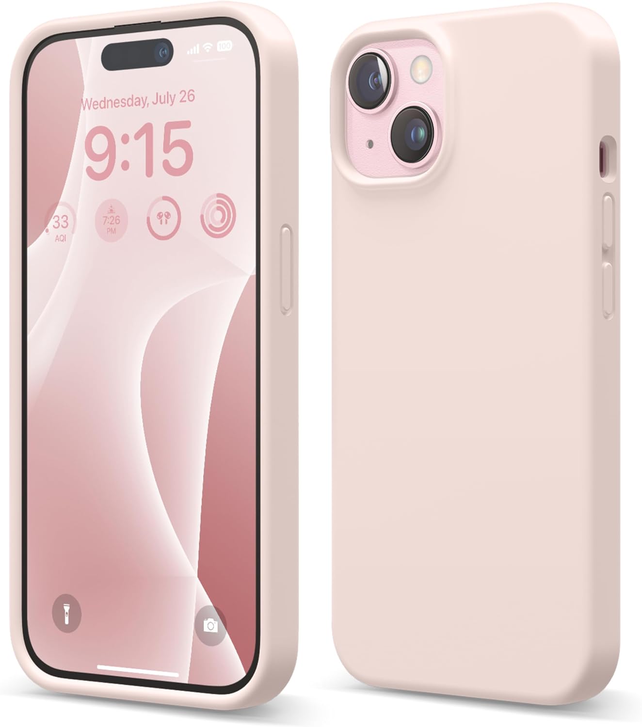 Silicone Case iPhone 15 Lovely Pink