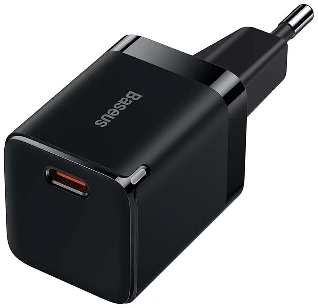 Carregador Baseus Rápido Gan3 1C 30W Eu Preto