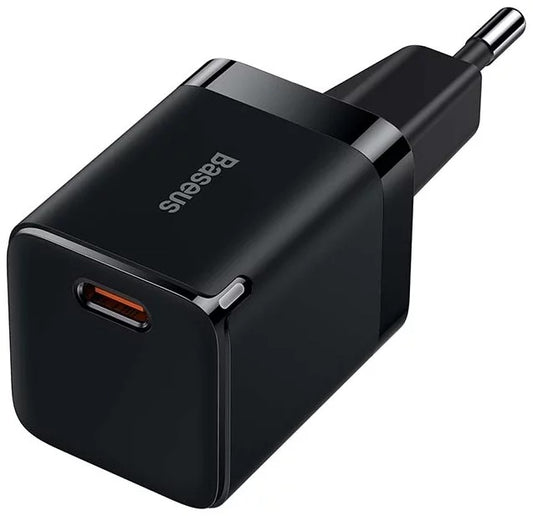 Carregador Baseus Rápido Gan3 1C 30W Eu Preto
