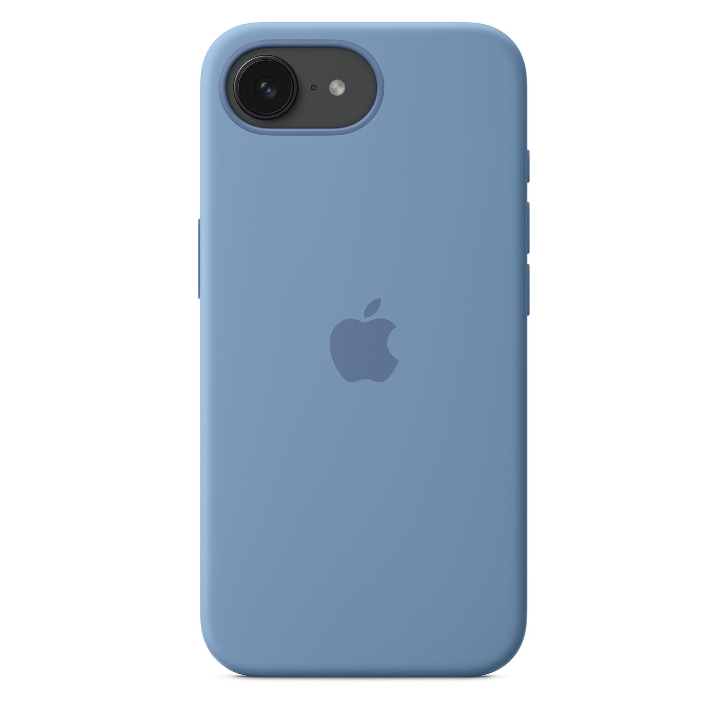 Capa em silicone para iPhone 16e – Azul-inverno