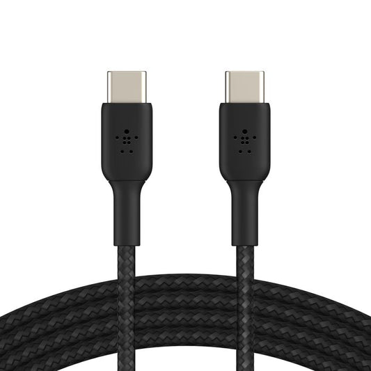 Cabo Belkin USB-C to USB-C 2.0 , Braided, 1M, Preto