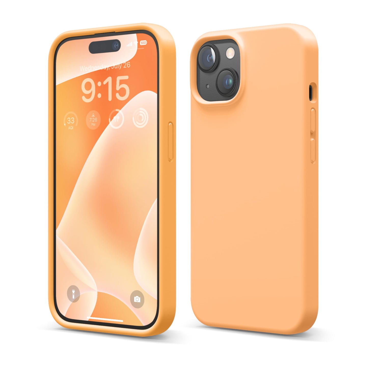 Silicone Case iPhone 15 Orange