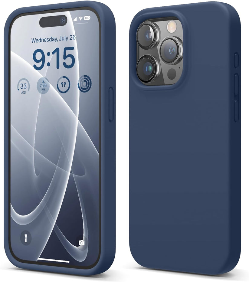 Silicone Case iPhone 15 Pro Jean Indigo