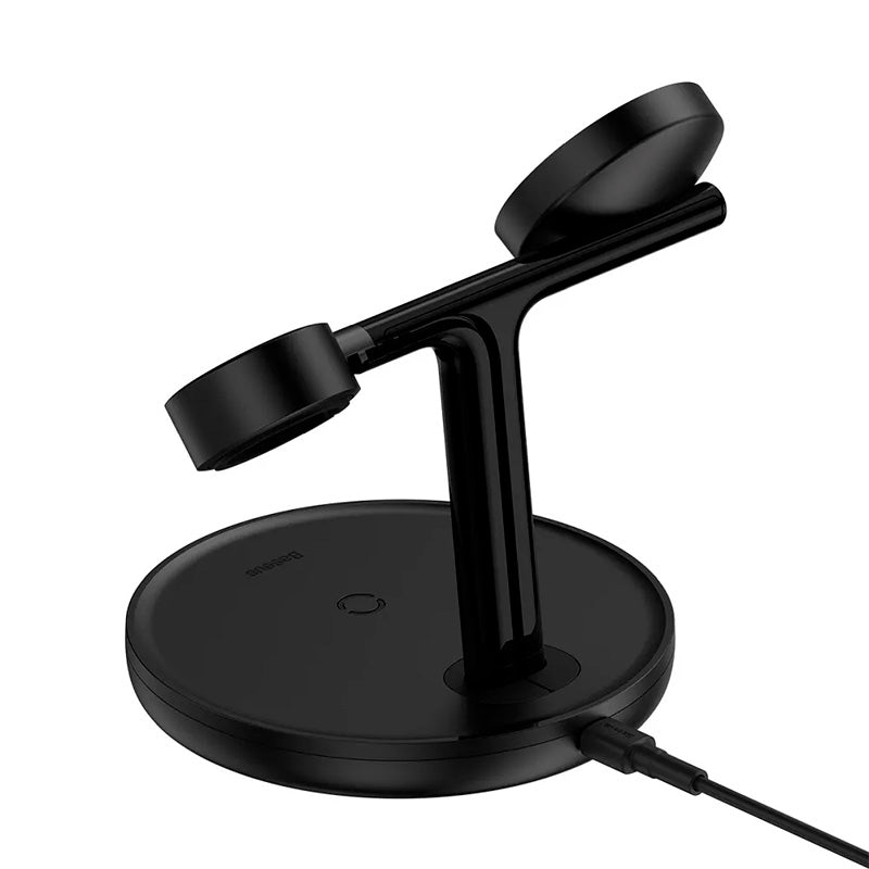 Carregador Wireless 3 Em 1 Preto Com Carregador 20W