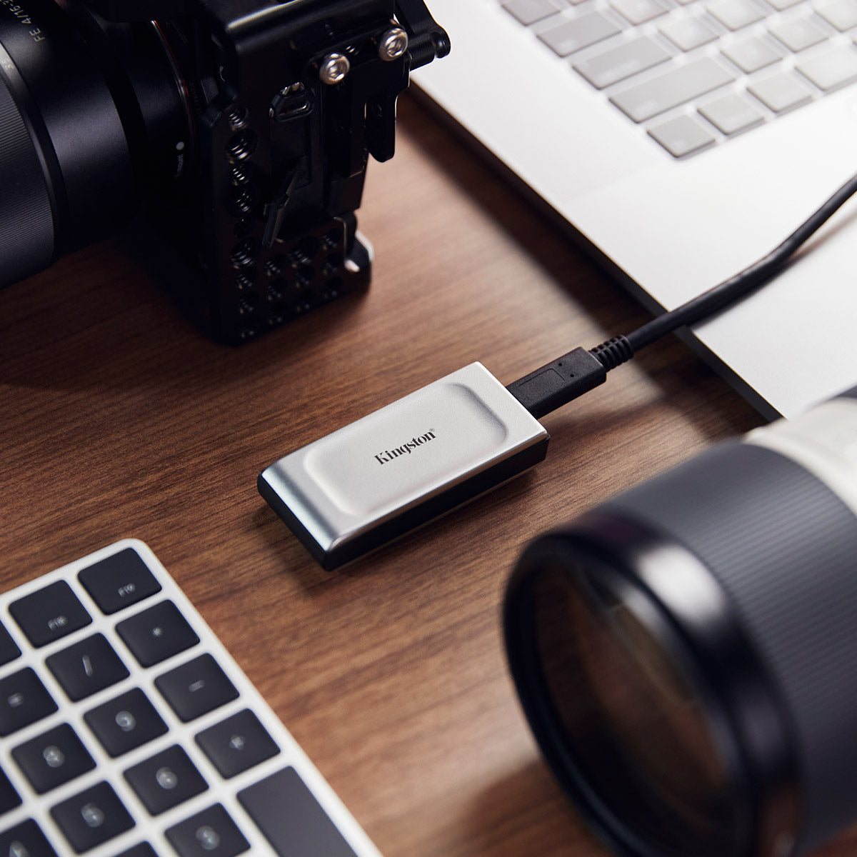 Kingston SSD Externo xS2000 1TB USB 3.2 Gen2 Cinza