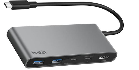 Hub Belkin USB-C de 7 portas, com HDMI 4K Silver