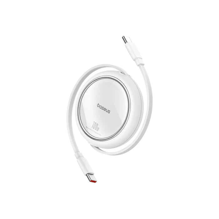 Cabo retrátil Baseus Free2Draw Mini USB-C – USB-C 100W 1m Moon White