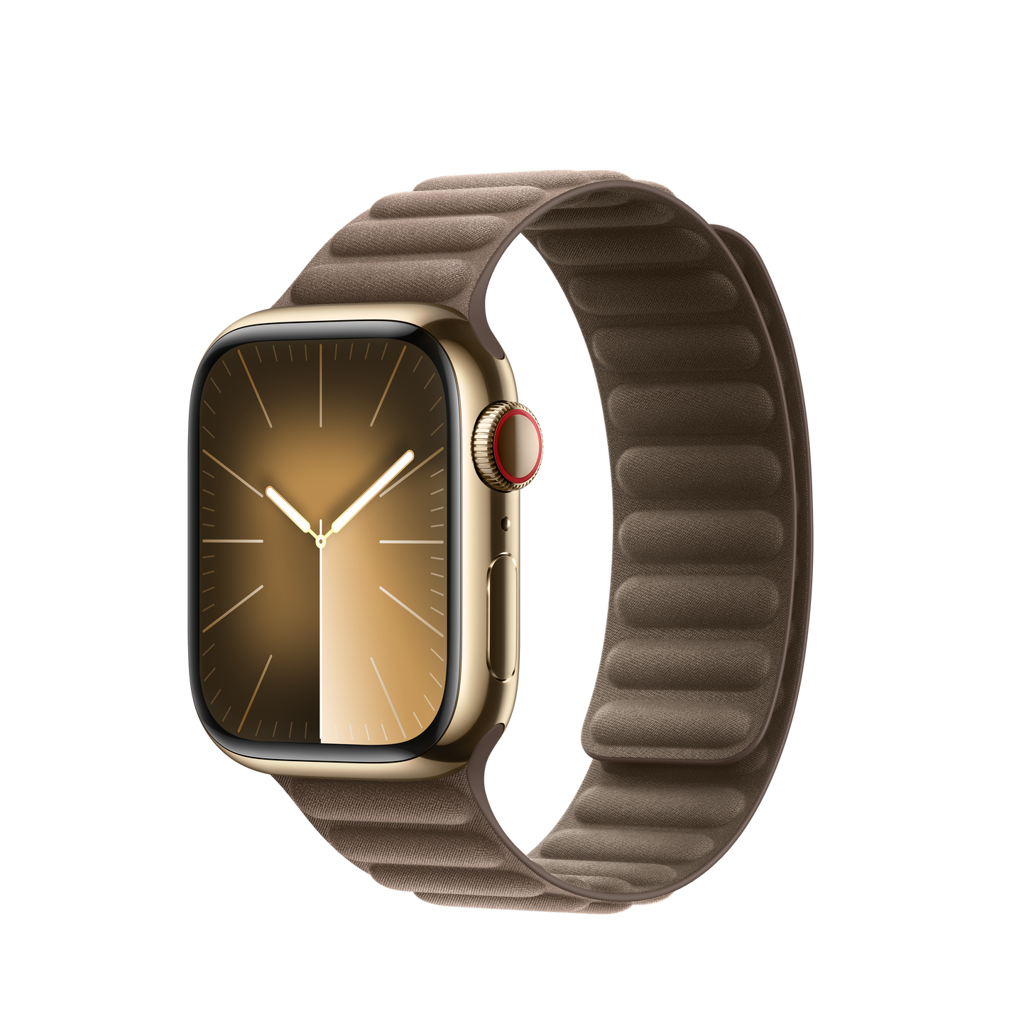 Bracelete de elos magnética castanho-toupeira de 41 mm - M/L