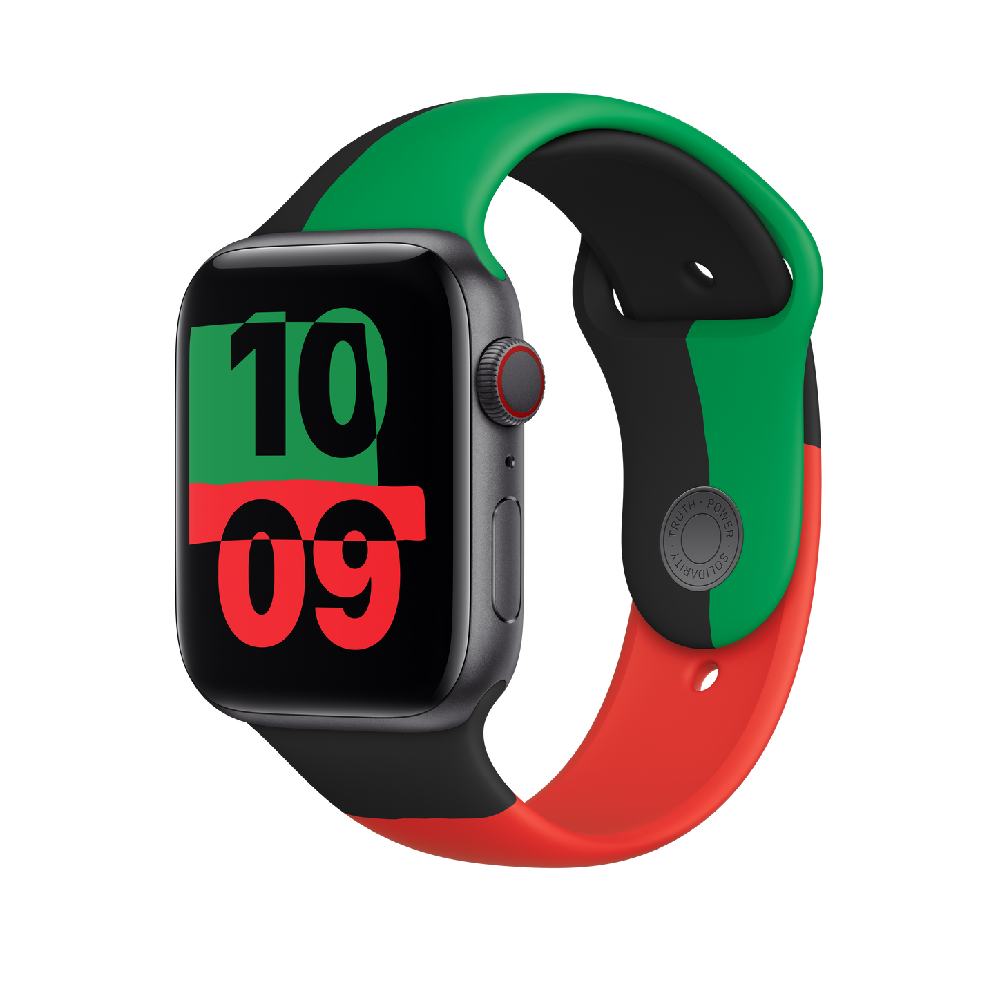 Bracelete desportiva Black Unity de 44 mm - S/M