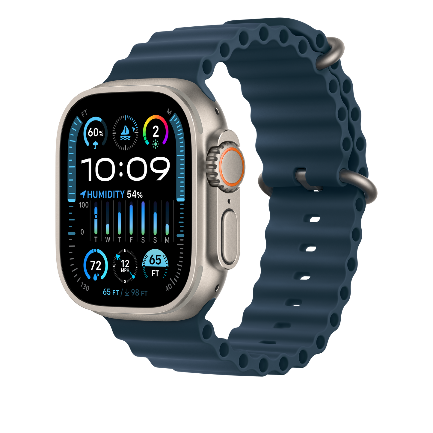 Bracelete Ocean azul de 49 mm