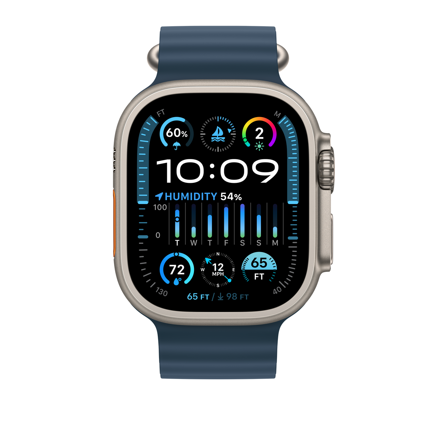 Bracelete Ocean azul de 49 mm