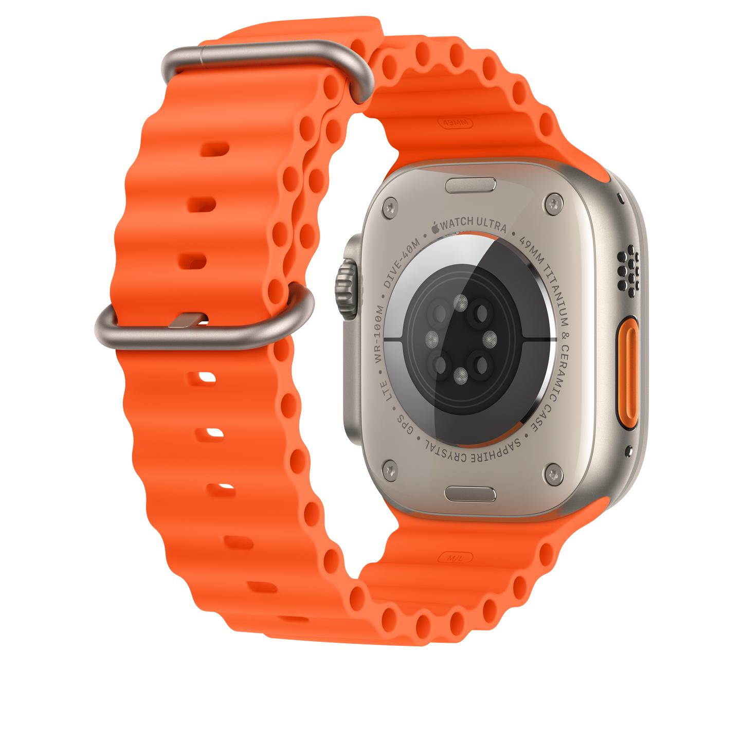 Bracelete Ocean laranja de 49 mm