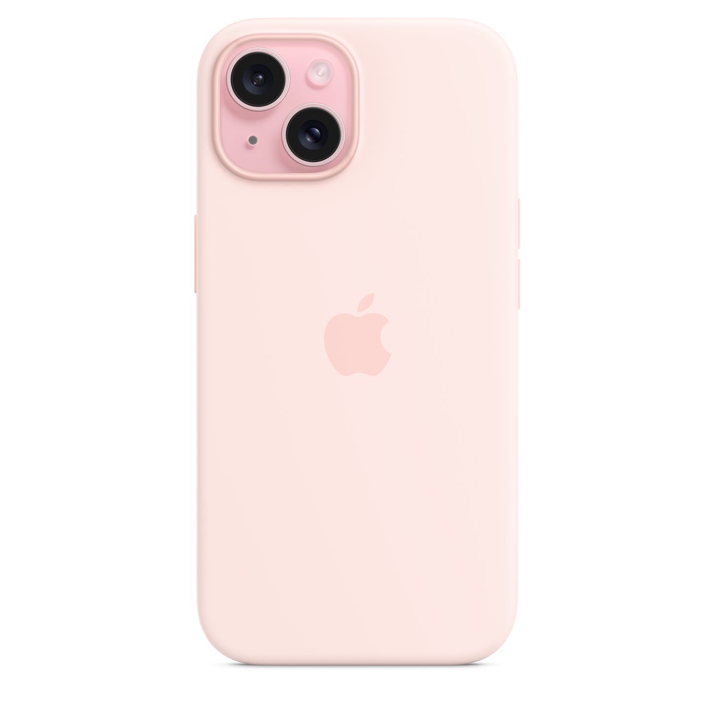 Capa em silicone com MagSafe para iPhone 15 - Rosa-claro