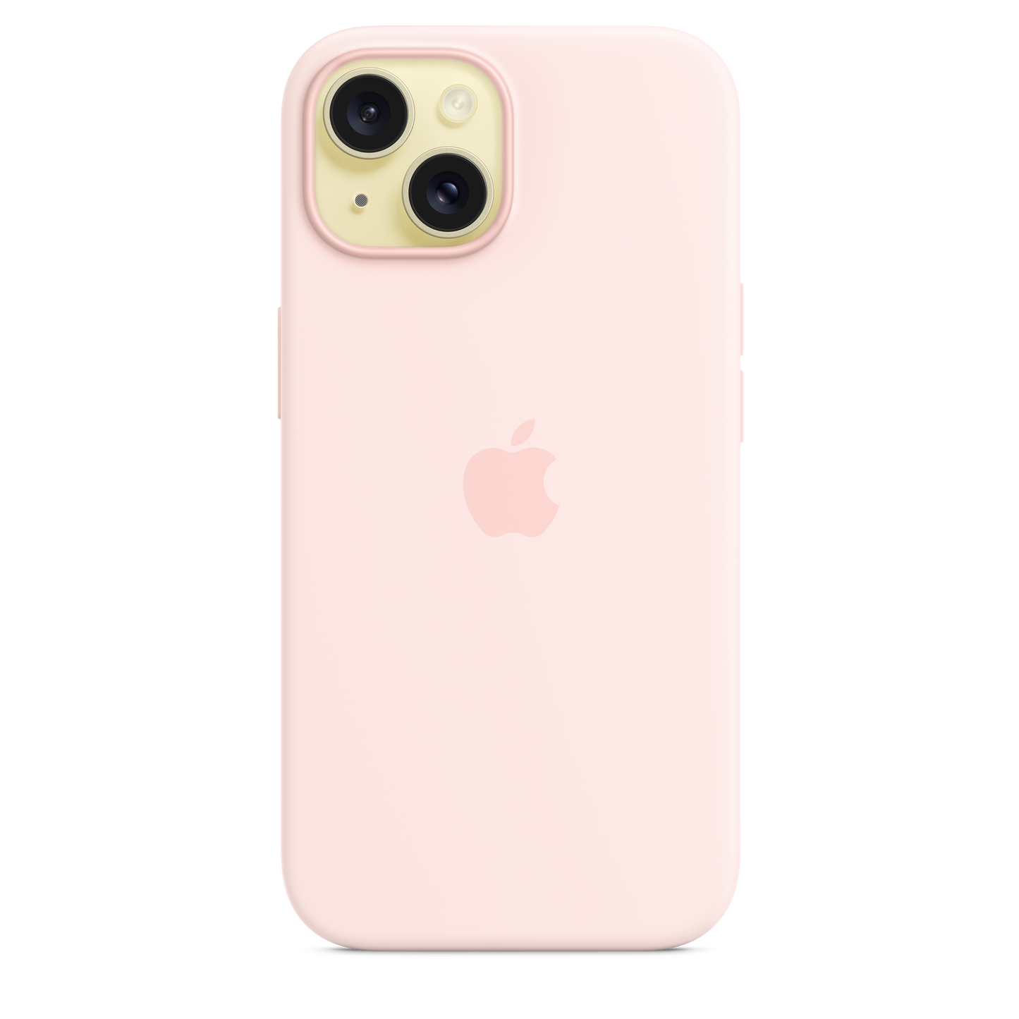 Capa em silicone com MagSafe para iPhone 15 - Rosa-claro