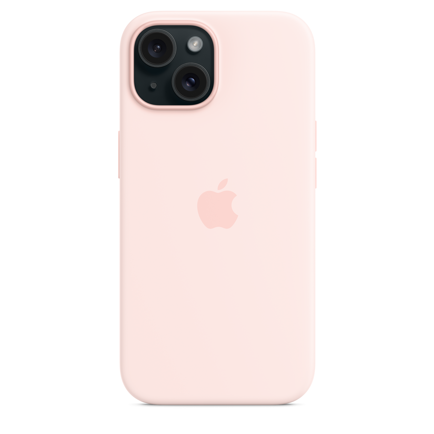 Capa em silicone com MagSafe para iPhone 15 - Rosa-claro