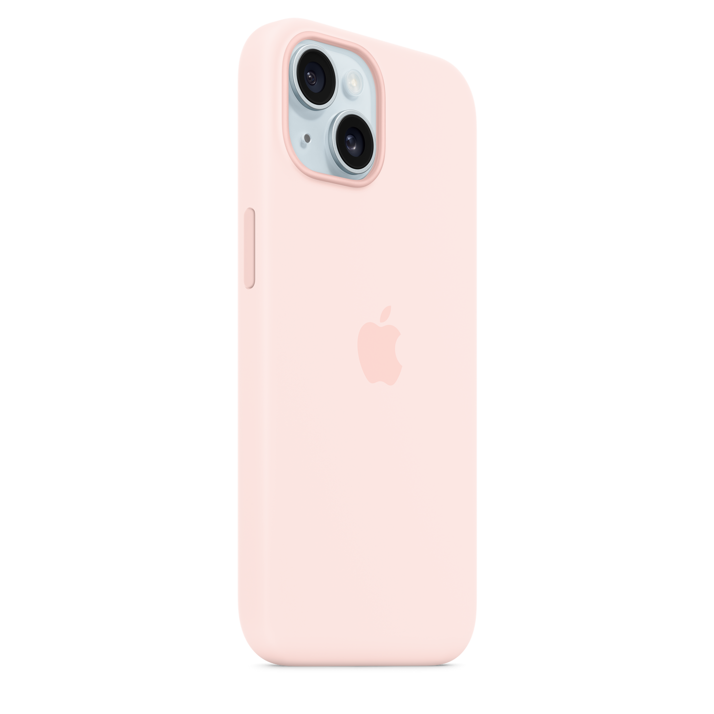 Capa em silicone com MagSafe para iPhone 15 - Rosa-claro
