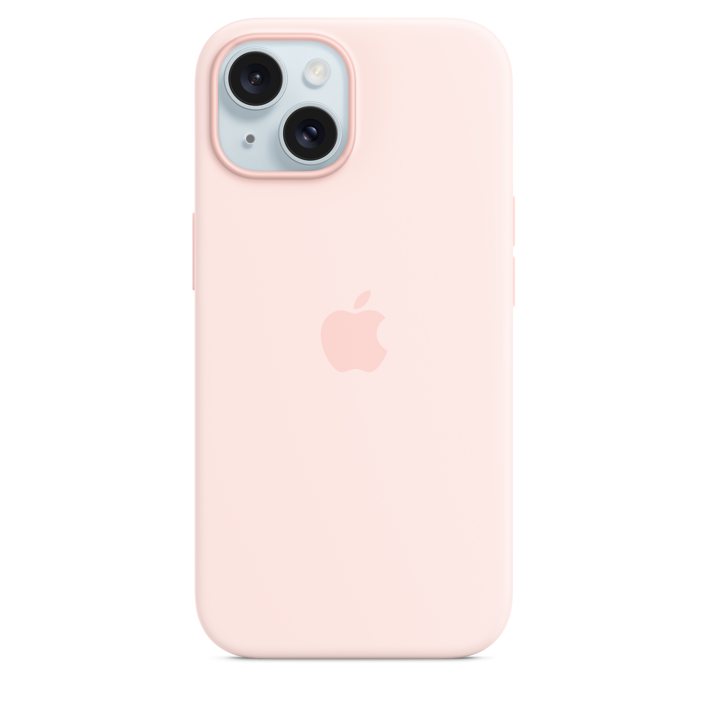 Capa em silicone com MagSafe para iPhone 15 - Rosa-claro