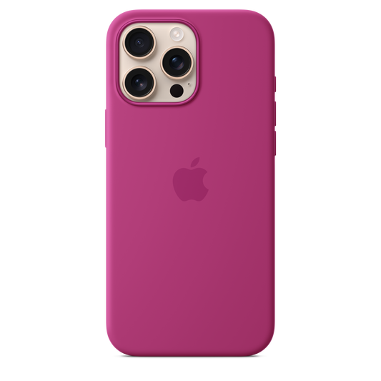 Capa em silicone com MagSafe para iPhone 16 Pro Max - Fúcsia
