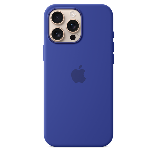 Capa em silicone com MagSafe para iPhone 16 Pro Max - Ultramarino