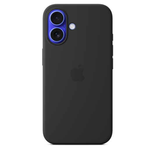 Capa em silicone com MagSafe para iPhone 16 - Preto