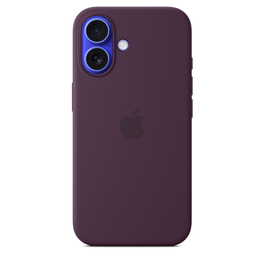 Capa em silicone com MagSafe para iPhone 16 - Ameixa