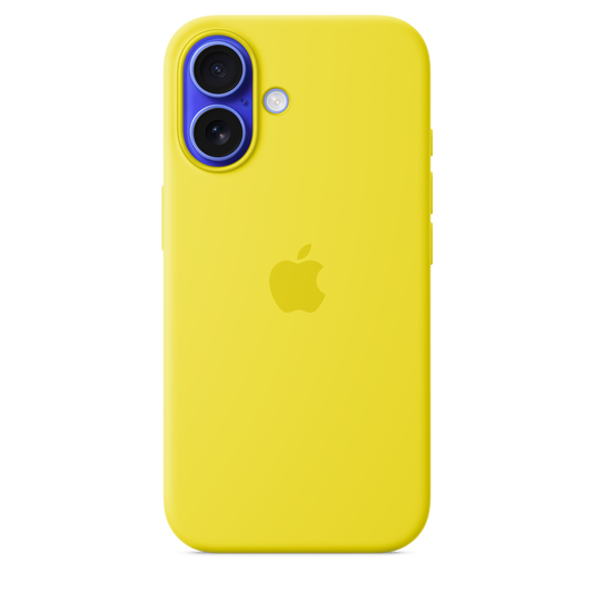 Capa em silicone com MagSafe para iPhone 16 - Carambola