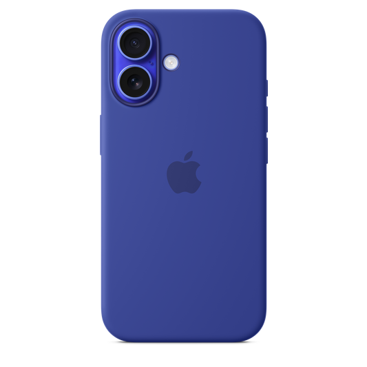 Capa em silicone com MagSafe para iPhone 16 - Ultramarino