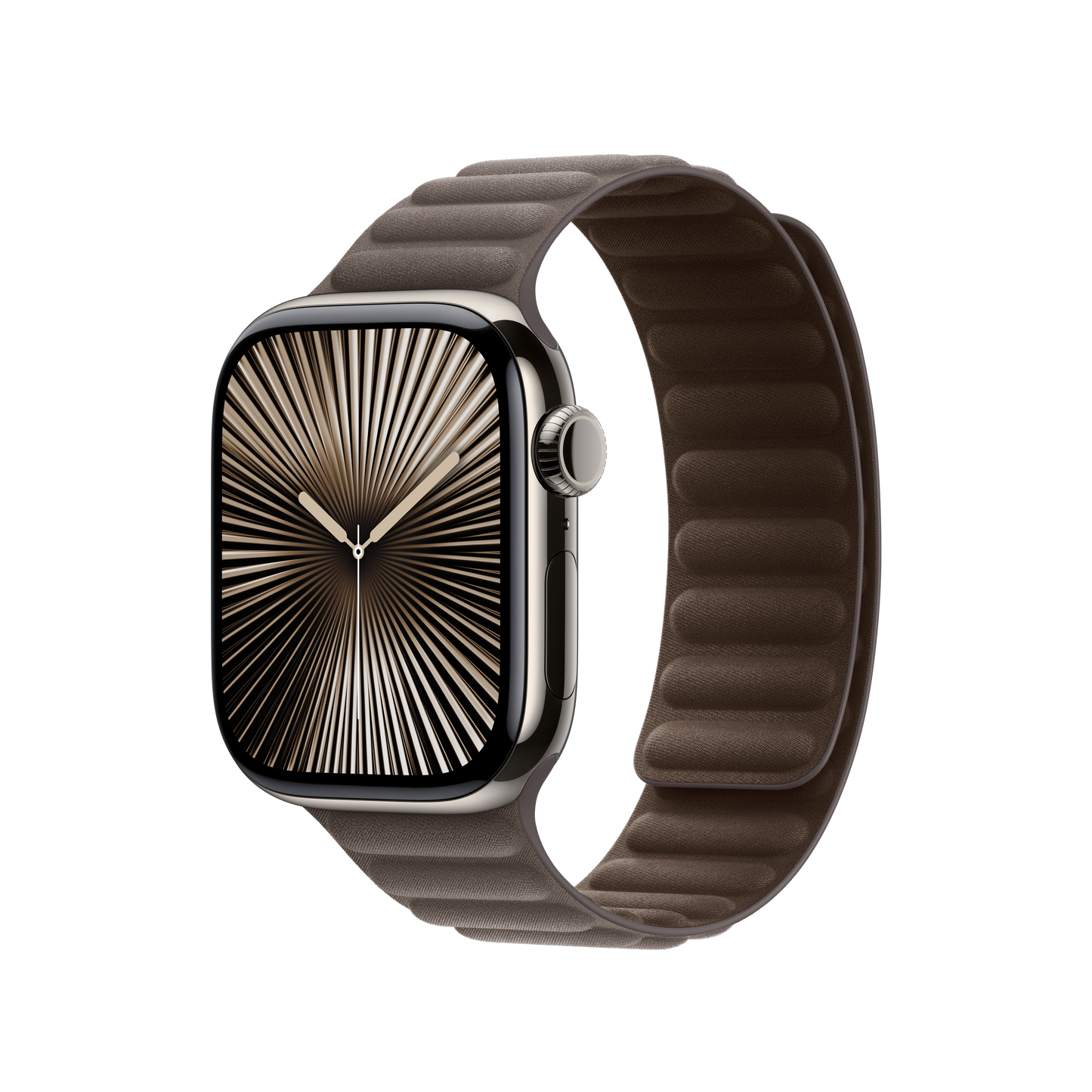 Bracelete de elos magnética castanho-toupeira escuro de 42 mm - S/M