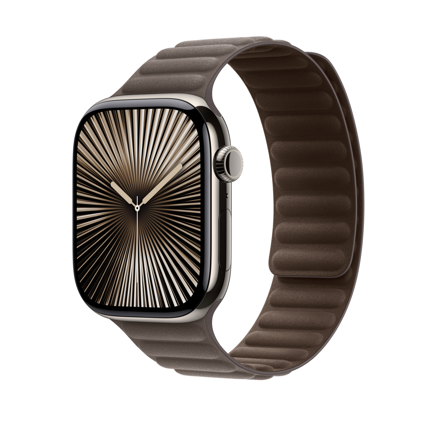 Bracelete de elos magnética castanho-toupeira escuro de 46 mm - S/M