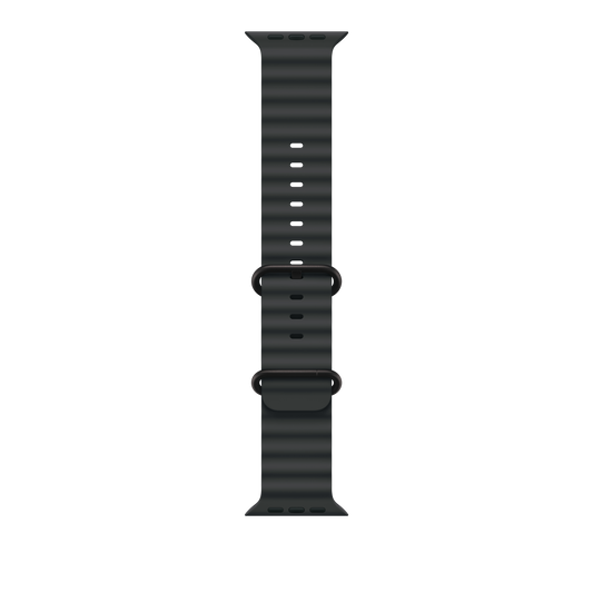 Bracelete Ocean preta de 49 mm - Titânio preto