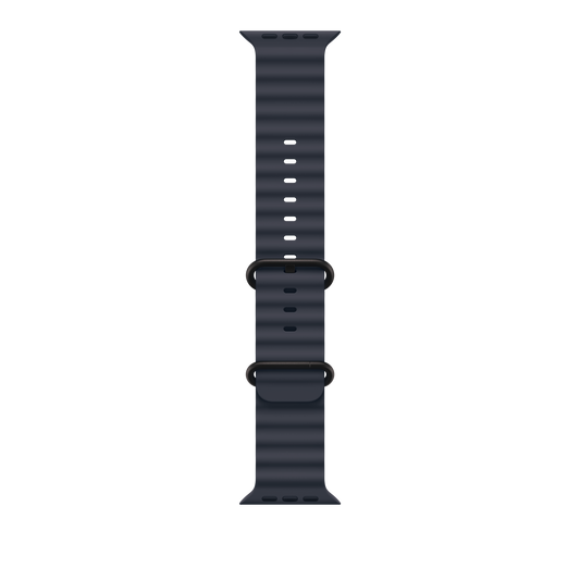 Bracelete Ocean azul navy de 49 mm - Titânio preto
