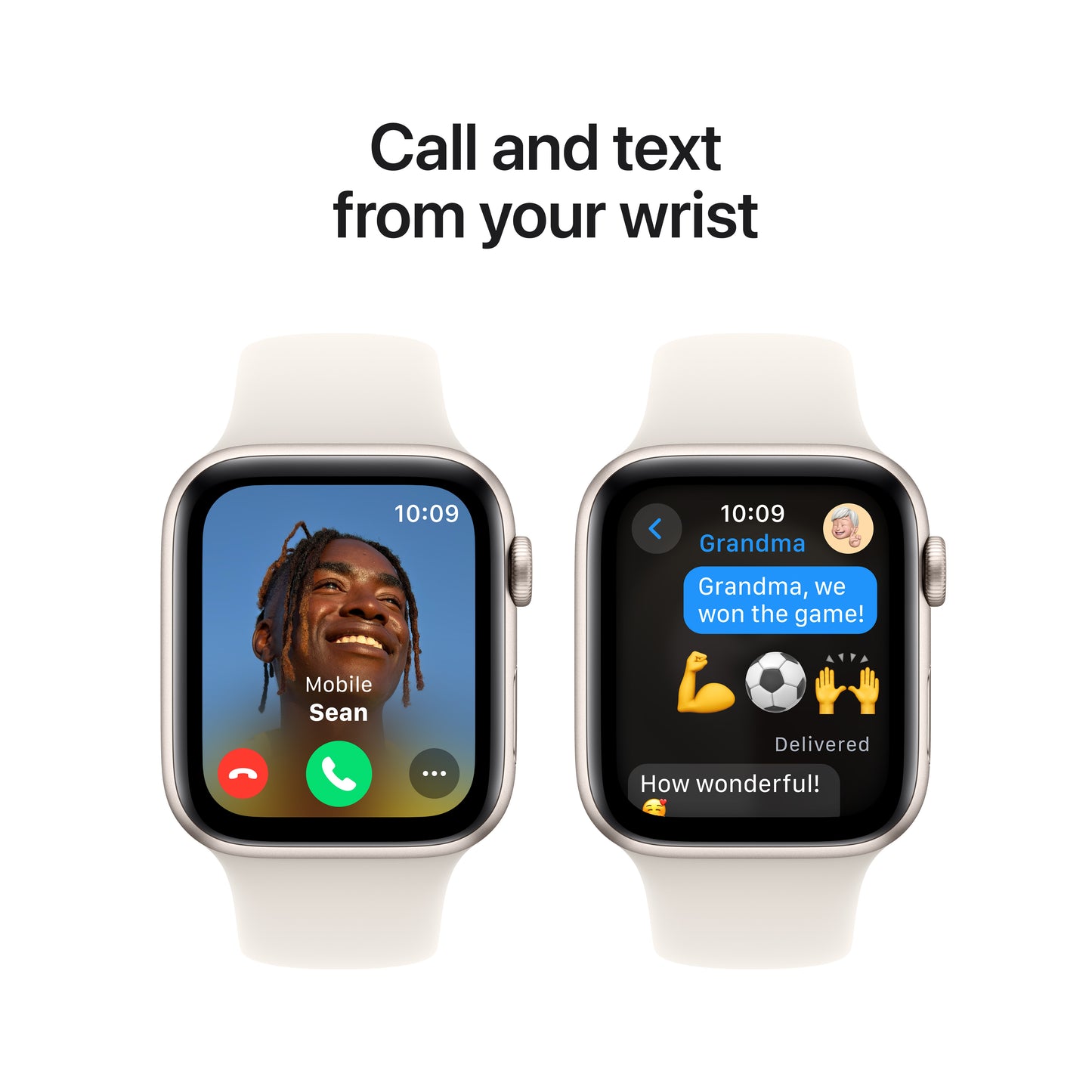 Apple Watch SE GPS, Caixa em alumínio luz das estrelas de 44 mm com Bracelete desportiva luz das estrelas - S/M