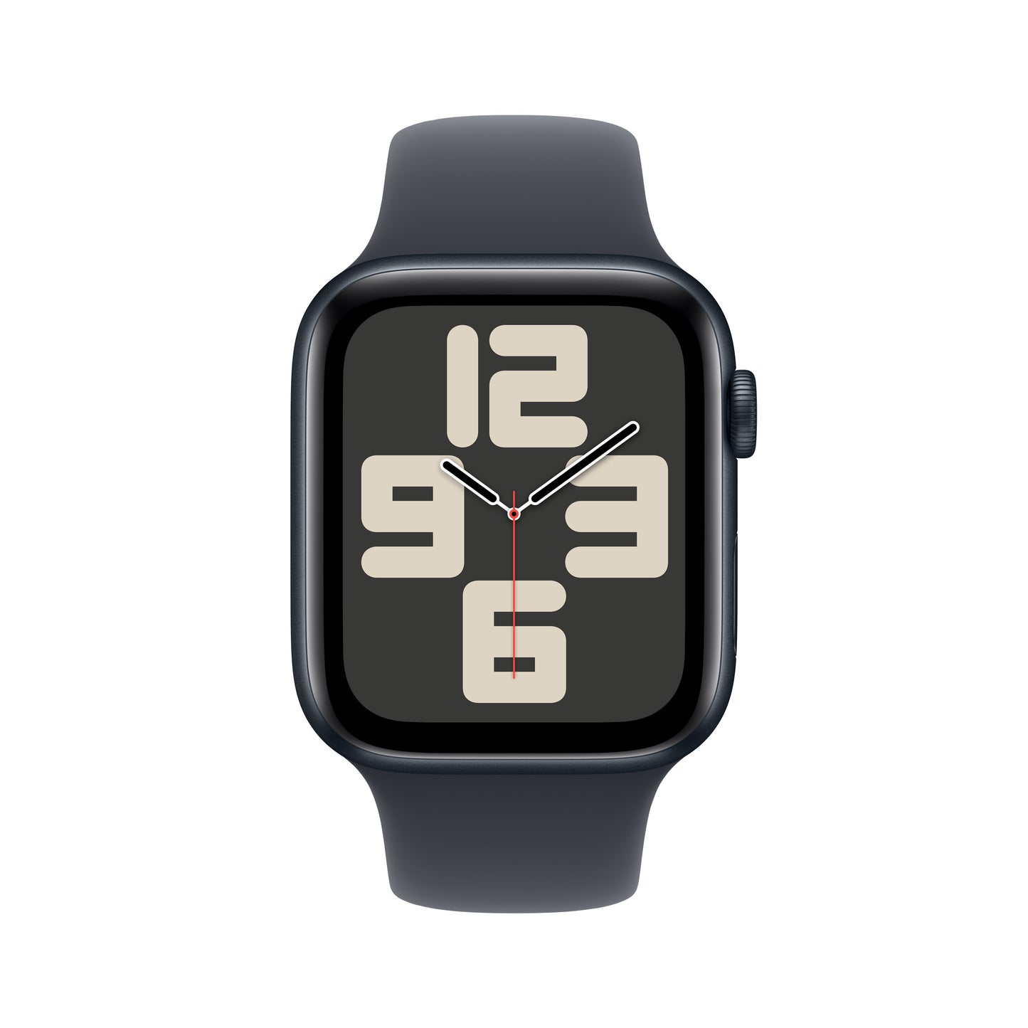 Apple Watch SE GPS + Cellular, Caixa em alumínio meia-noite de 44 mm com Bracelete desportiva meia-noite - S/M