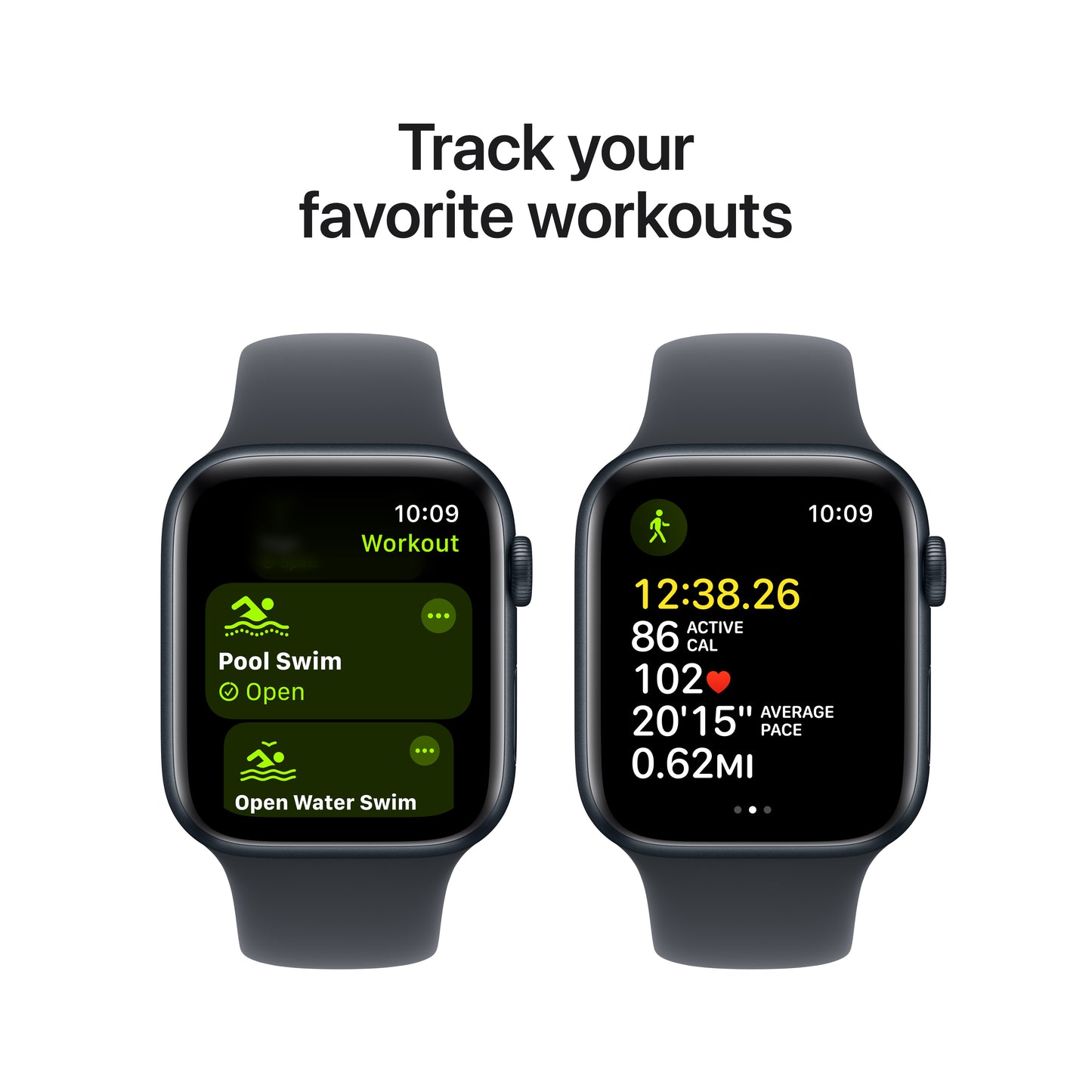 Apple Watch SE GPS + Cellular, Caixa em alumínio meia-noite de 44 mm com Bracelete desportiva meia-noite - S/M