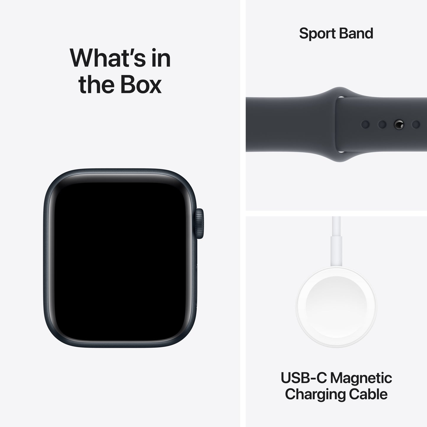 Apple Watch SE GPS + Cellular, Caixa em alumínio meia-noite de 44 mm com Bracelete desportiva meia-noite - M/L