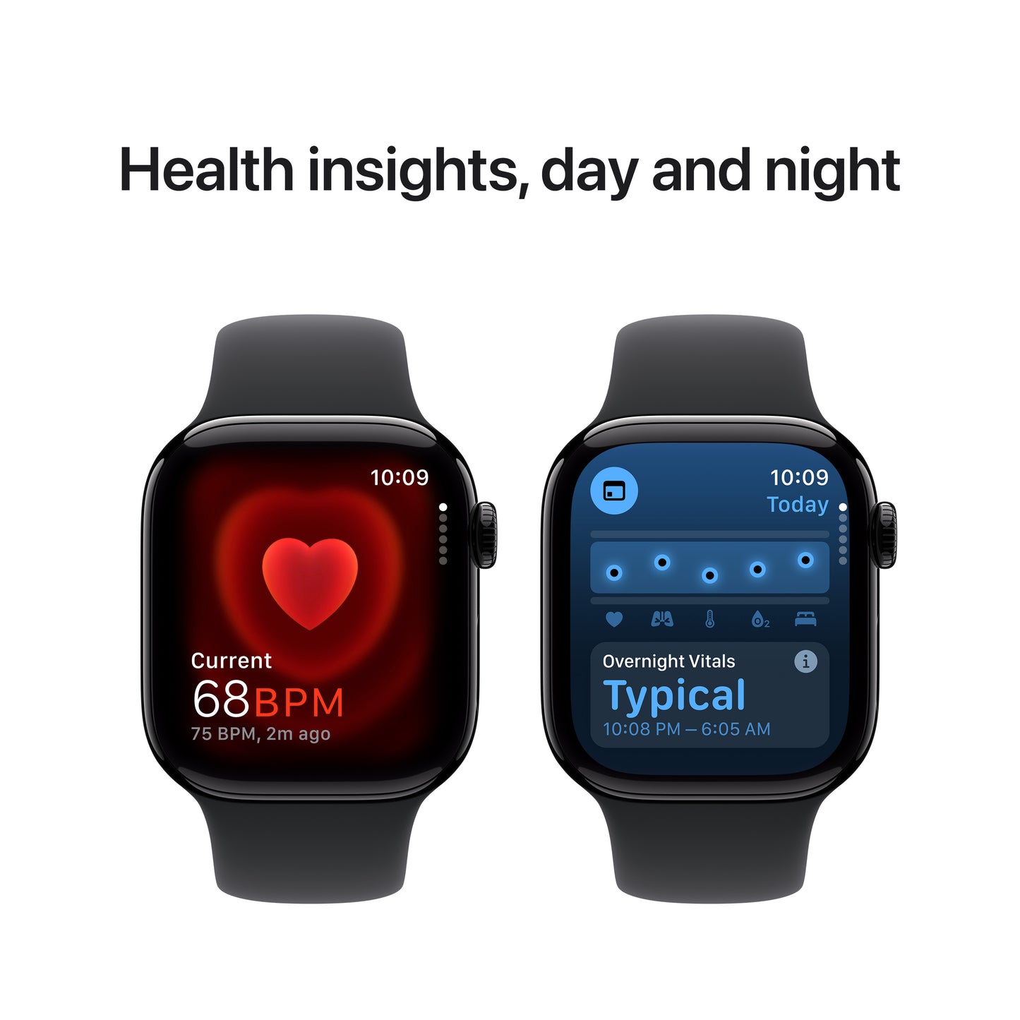 Apple Watch Series 10 GPS + Cellular, Caixa em alumínio preto brilhante de 42 mm com Bracelete desportiva preta - M/L