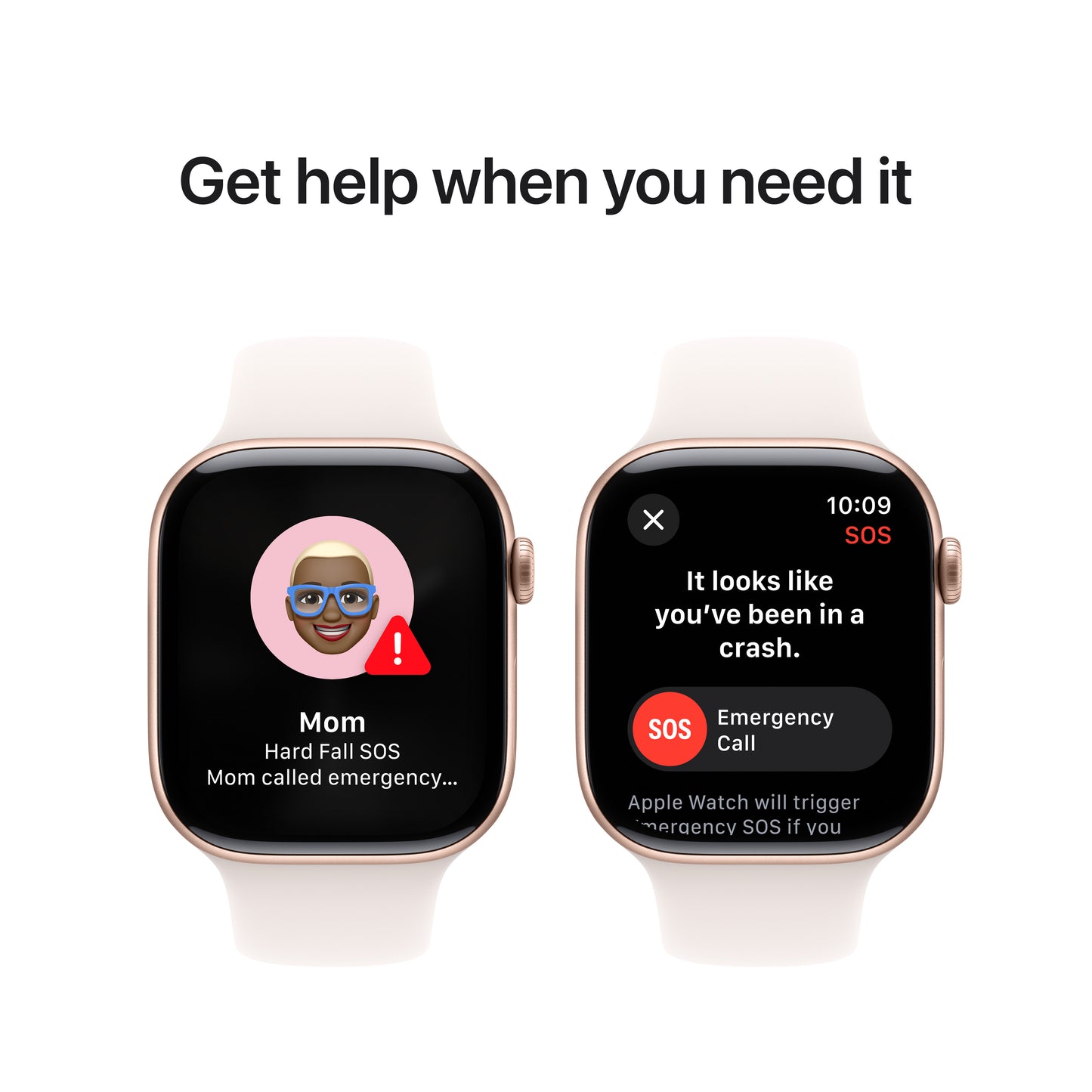 Apple Watch Series 10 GPS, Caixa em alumínio rosa-dourado de 46 mm com Bracelete desportiva rosa leve - S/M