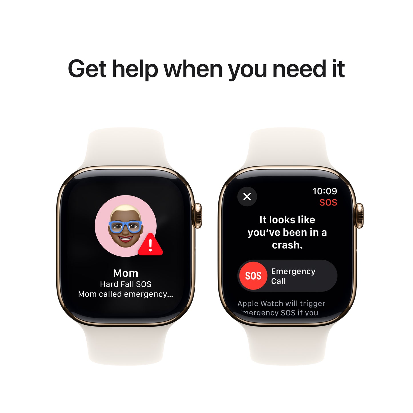 Apple Watch Series 10 GPS + Cellular, Caixa em titânio dourado de 46 mm com Bracelete desportiva luz das estrelas - S/M